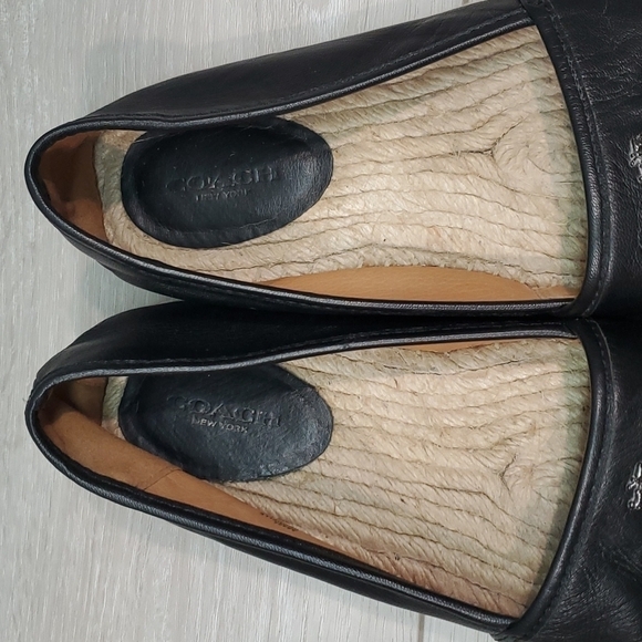 coach Womens Rhodelle Soft Lambskin Leather Espadrille Flat Loafer shoes 8.5 - Picture 5 of 10